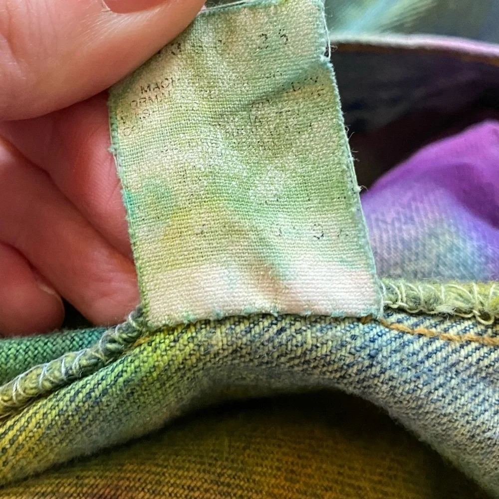 Vintage Levi’s Jeans Waist Size 30 31 Levis 501 Tie Dye VTG 90s Button Fly Multi - Picture 13 of 15